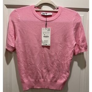Zara Pink‎ Knit Pullover Top Size S
